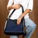 Handmade Navy Pigeon Tote Bag Leather Unique